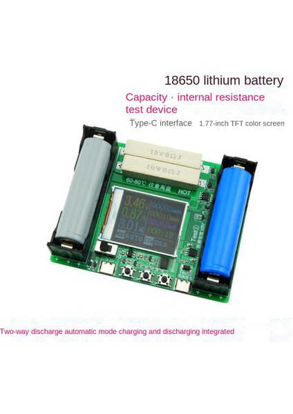 18650 Lityum Kapasiteli Dahili Direnç Test Cihazı LCD Dijital Ekran Kapasite Test Cihazı (Yurt Dışından)