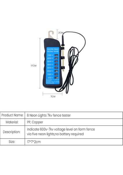 Çit Gerilim Test Cihazı-1 x Çit Uyarı Cihazı-Siyah ve Mavi (Yurt Dışından) fırsatları