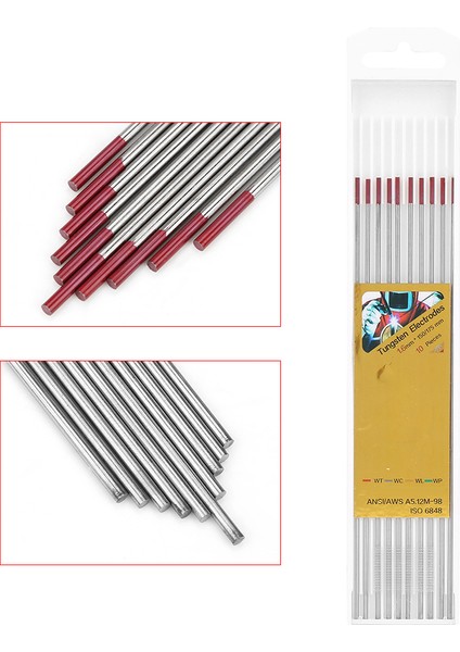 Paslanmaz Çelik Boru Hattı Kaynağı Için Tungsten Tıg Elektrotlar 10 Adet Set (Yurt Dışından)