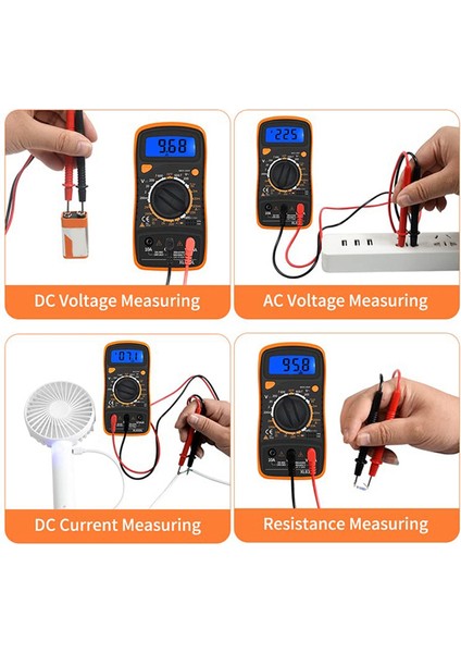Dijital Multimetre, 2000 Sayaç Gerilim Test Cihazı, Volt Ohm Amper, Ac/dc Voltmetre Dc Akım, Diyot (Yurt Dışından) fırsatları