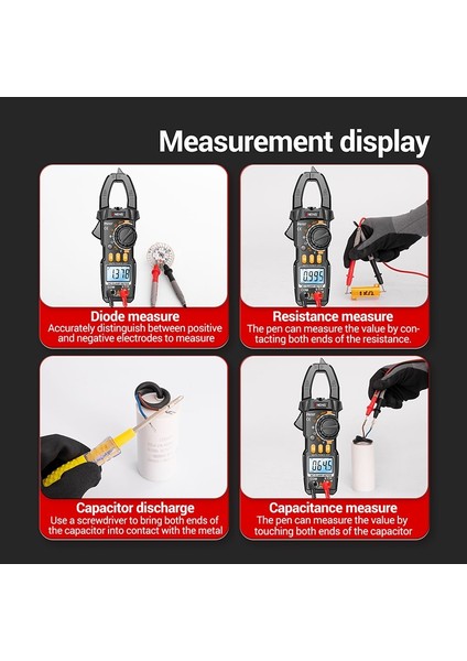 Aneng PN107 Dijital Kelepçe Akım Multimetre Arkadan Aydınlatmalı Ekran Direnç Kapasite Ölçümü Ac/dc Gerilim Ac Akım Ampermetre (Yurt Dışından) fırsatları
