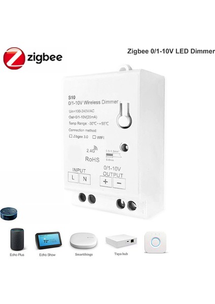 Zoroom AC100-240V Zigbee 0/1-10V LED Işık Dimmer Denetleyici Akıllı Yaşam Tuya Kontrol Uygulaması Için 0-10V LED Kısılabilir Sürücü (Yurt Dışından) indirimleri
