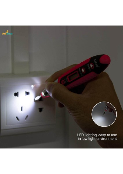 Dijital Test Cihazı Kalem Ac/dc 12-250V LCD Ekran Elektrik Aksesuarları Kırmızı (Yurt Dışından) fiyatları