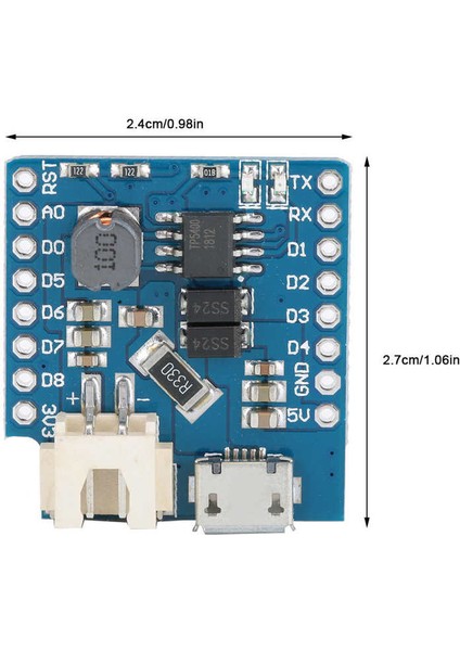 D1 Mini Pil Kalkanı Tek Lityum Takviyeli Şarj Kartı Modülü (Yurt Dışından) fiyatları