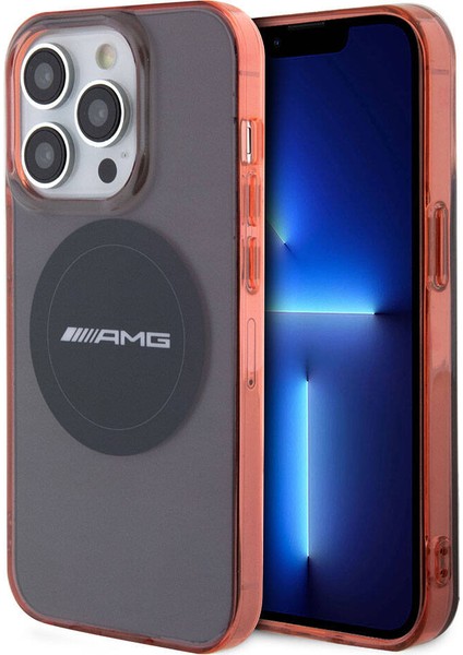 iPhone 15 Pro Max Kılıf Amg Orjinal Lisanslı Magsafe Şarj Özellikli Transparan Timeless Kapak Siyah