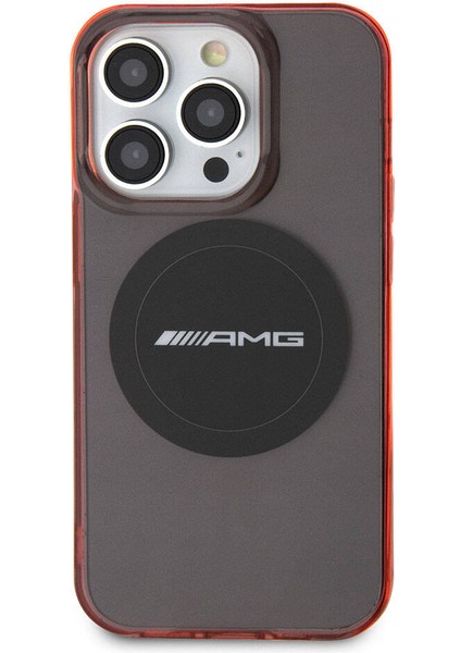 iPhone 15 Pro Max Kılıf Amg Orjinal Lisanslı Magsafe Şarj Özellikli Transparan Timeless Kapak Siyah