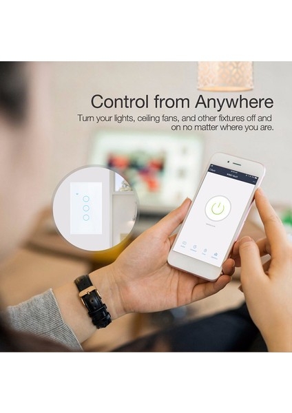 1/2/3/4gang Tuya Wifi Akıllı Dokunmatik Anahtarı Ev Işık Duvar Düğmesi 120*72MM Alexa ve Google Ev Asistanı Için Nötr Tel (Yurt Dışından) fırsatları