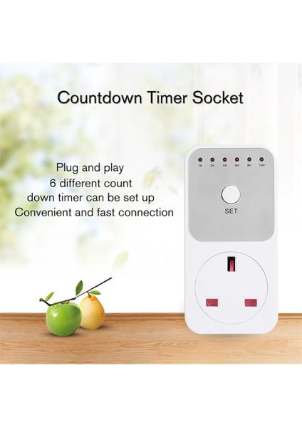 Ma Mini LED Geri Sayım Sayacı Anahtar Priz Çıkışı Plug-In Zaman Kontrolü Ingiltere Tak (Yurt Dışından) modelleri
