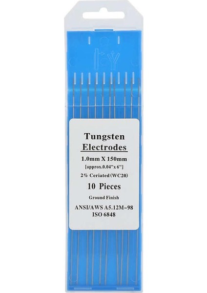 10 Adet/kutu WC20 Paslanmaz Karbon Çelik Kaynak Için Tungsten Tıg Elektrotlar (Yurt Dışından)