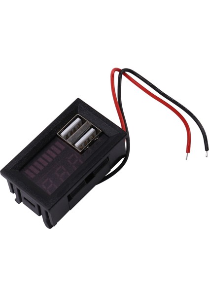 4x Kırmızı LED Dijital Ekran Voltmetre Gerilim Metre Volt Test Cihazı Paneli Dc 12V Araçlar Için USB 5V2A Çıkışı 12.6V (Yurt Dışından) fırsatları