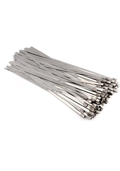 100 Adet 4.6X300MM Paslanmaz Çelik Egzoz Sargısı Kaplamalı Kilitleme Metal Kablo Zip Bağları Kendinden Kilitlemeli Paslanmaz Çelik Kablo Bağı (Yurt Dışından) fırsatları
