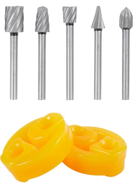 Flyeer 2020 10 Adet Hss Tungsten Karbür Döner Kesme Çapak Seti Öğütücü ve 2 Adet Kauçuk 2 Delik Yarış Arabası Susturucu Egzoz Askı Burç (Yurt Dışından)
