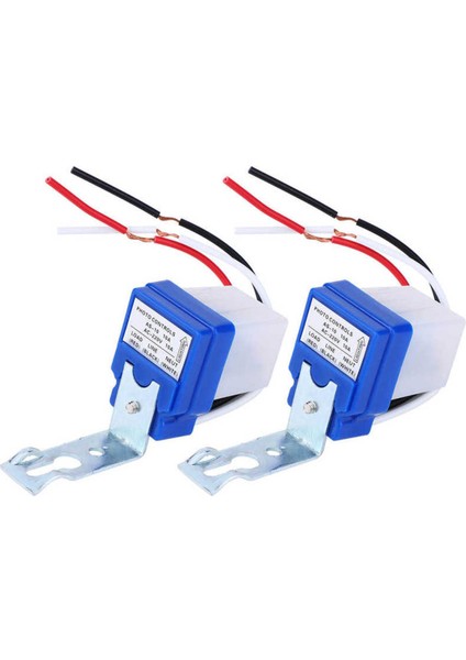 2 Adet Otomatik Işık Anahtarı Dış Mekan Sokak Fotoğraf Kontrollü Algılama Photoswitch (Yurt Dışından)