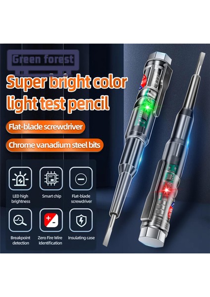 Yeşil Orman Elektrik Test Cihazı Sesli Alarm 24-250 V Özel Indüksiyon Elektrikli Tornavida Kalem (Yurt Dışından) fırsatları