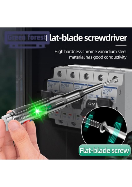 Yeşil Orman Elektrik Test Cihazı Sesli Alarm 24-250 V Özel Indüksiyon Elektrikli Tornavida Kalem (Yurt Dışından) indirimleri