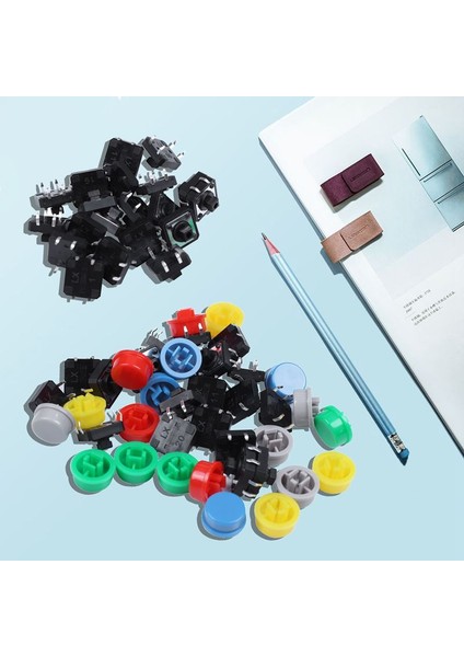 20 Adet 12MMX12MMX7.3MM 4p Dıp Montajlı Anlık Dokunsal Anahtar Kapaklı (Yurt Dışından) modelleri