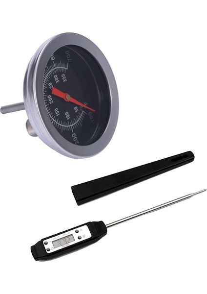 Adet Paslanmaz Çelik Fırın Termometreleri Barbekü Sigara Içen Çukur Izgara Termometresi, Siyah-Galaktik ve Siyah (Yurt Dışından)