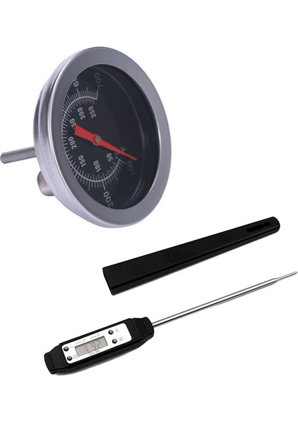 Adet Paslanmaz Çelik Fırın Termometreleri Barbekü Sigara Içen Çukur Izgara Termometresi, Siyah-Galaktik ve Siyah (Yurt Dışından) fiyatları