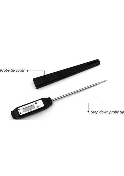 Adet Paslanmaz Çelik Fırın Termometreleri Barbekü Sigara Içen Çukur Izgara Termometresi, Siyah-Galaktik ve Siyah (Yurt Dışından) modelleri