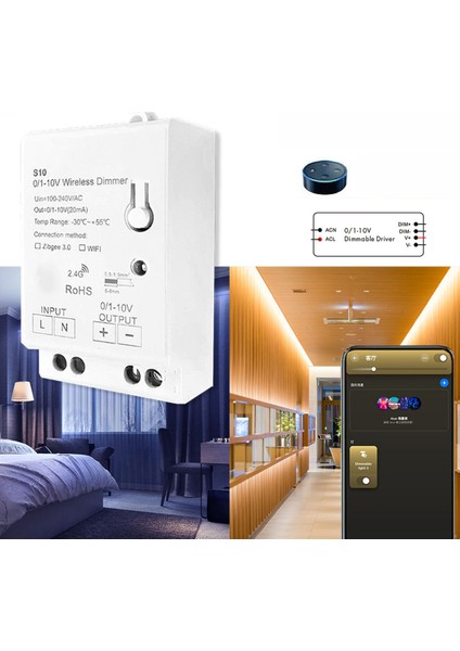 Ncanruı AC100-240V Zigbee 0/1-10V LED Işık Dimmer Denetleyici Akıllı Yaşam Tuya Kontrol Uygulaması Için 0-10V LED Kısılabilir Sürücü (Yurt Dışından)