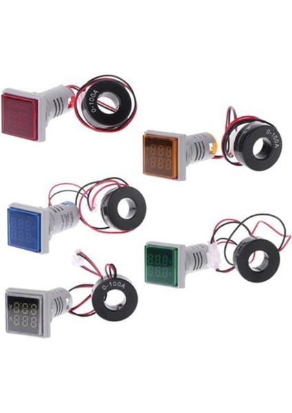Ma Kare LED Dijital Ampermetre Voltmetre AC60-500V Ac 0-100A AD16一22FVA Test Cihazı-Beyaz (Yurt Dışından) indirimleri