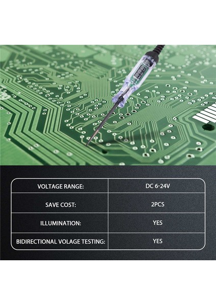 Test Işığı 2pcs, 6V-24V Dc Araba Devre Test Cihazı (Yurt Dışından)