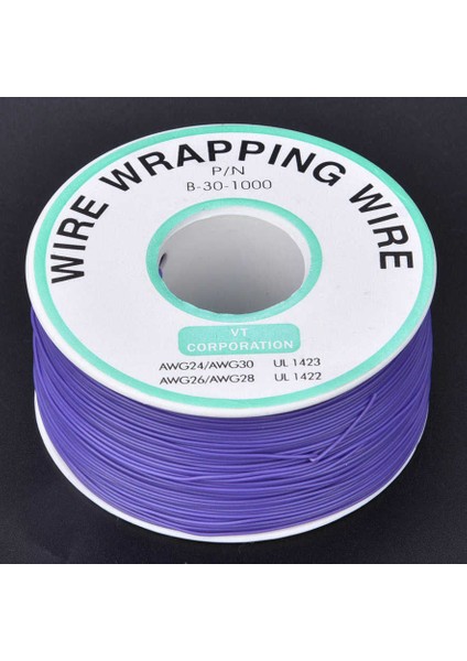 Mor Ok Tel Baskılı Devre Kartı Tamiri Kalay Kaplamalı Bakır Çekirdek 30AWG Sarma Jumper 300M (Yurt Dışından)