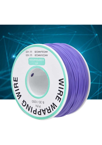 Mor Ok Tel Baskılı Devre Kartı Tamiri Kalay Kaplamalı Bakır Çekirdek 30AWG Sarma Jumper 300M (Yurt Dışından)