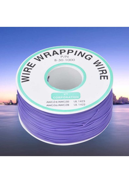 Mor Ok Tel Baskılı Devre Kartı Tamiri Kalay Kaplamalı Bakır Çekirdek 30AWG Sarma Jumper 300M (Yurt Dışından)