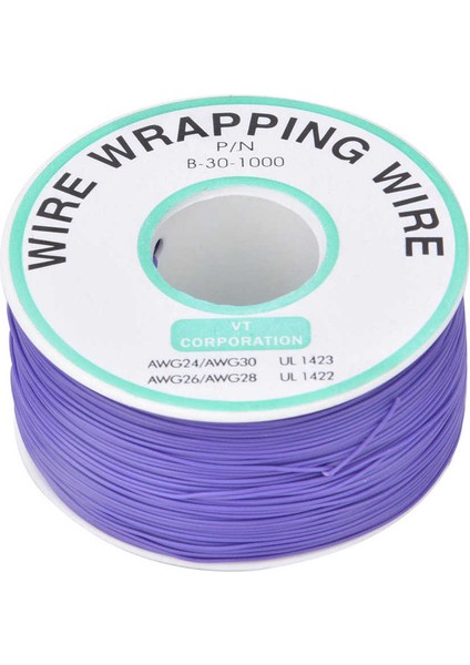 Mor Ok Tel Baskılı Devre Kartı Tamiri Kalay Kaplamalı Bakır Çekirdek 30AWG Sarma Jumper 300M (Yurt Dışından)