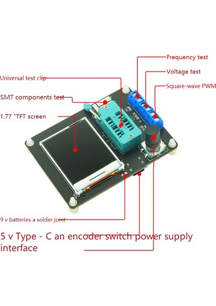 GM328A Transistör Test Cihazı Dijital Multimetre Test Cihazı Elektrik Kapasite Ölçer Diyot Triyot Direnç Test Cihazı Rusça Versiyonu (Yurt Dışından) fırsatları