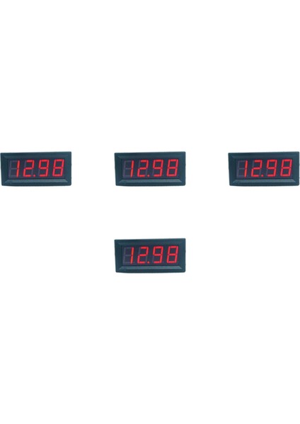 4x 0.56 Inç Mini Dijital LED Ekran 4 Bit 0-100 V Voltmetre Paneli Volt Gerilim Ölçer Test Cihazı (Yurt Dışından)