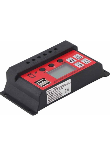 Fotovoltaik Solar Şarj Kontrol Cihazı Ayarlanabilir Panel Pil LCD Ekranlı Akıllı Regülatör 12V 24V Otomatik Adaptasyon (Yurt Dışından)
