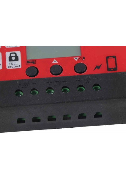 Fotovoltaik Solar Şarj Kontrol Cihazı Ayarlanabilir Panel Pil LCD Ekranlı Akıllı Regülatör 12V 24V Otomatik Adaptasyon (Yurt Dışından)