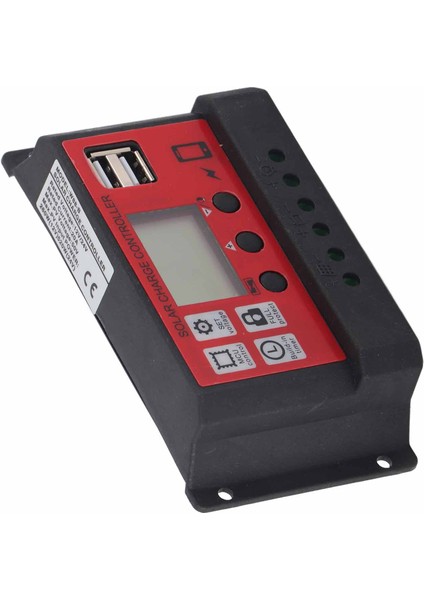 Fotovoltaik Solar Şarj Kontrol Cihazı Ayarlanabilir Panel Pil LCD Ekranlı Akıllı Regülatör 12V 24V Otomatik Adaptasyon (Yurt Dışından)