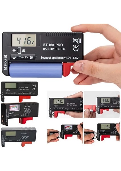Aneng Dijital Ekran Pil Test Cihazı Aa Aaa CD 9V 1.2V-4.8V Düğme Hücre Volt Test Cihazı (Yurt Dışından)