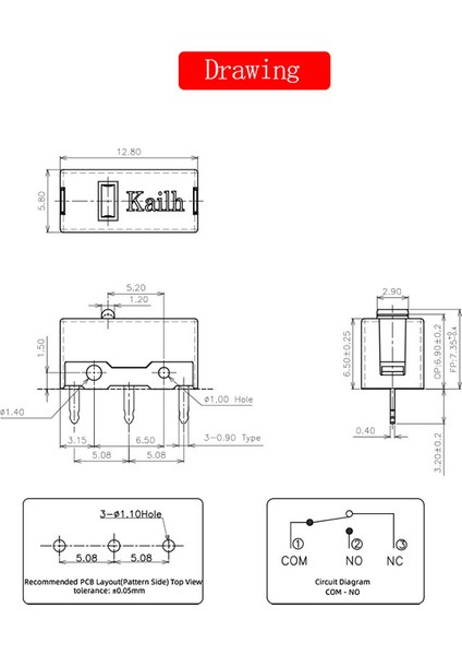 Adet Gm8.0 Kailh Mikro Anahtar 80M Ömür Oyun Faresi Mikro Anahtar (Yurt Dışından)