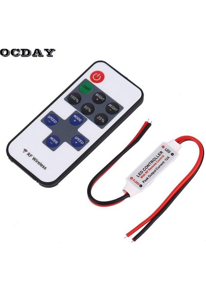 Mini LED Şerit Işığı Için 12V Rf Kablosuz Uzaktan Anahtar Denetleyici Dimmer (Yurt Dışından)