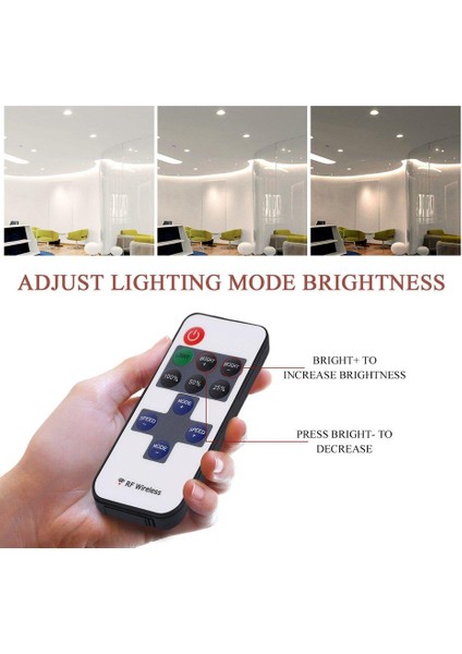 Mini LED Şerit Işığı Için 12V Rf Kablosuz Uzaktan Anahtar Denetleyici Dimmer (Yurt Dışından)