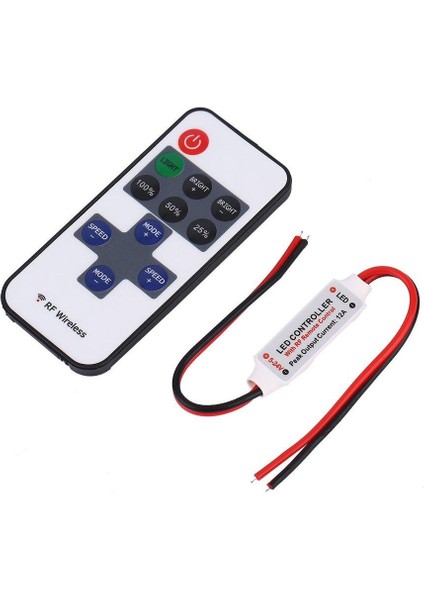 Mini LED Şerit Işığı Için 12V Rf Kablosuz Uzaktan Anahtar Denetleyici Dimmer (Yurt Dışından)