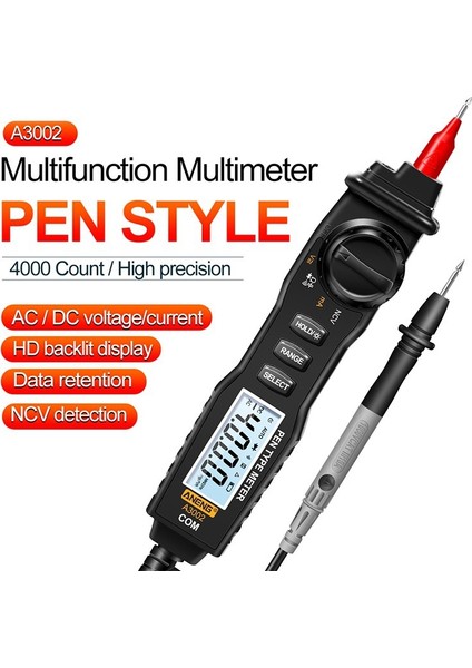 4000 Sayım Temassız Multimetre LCD Dijital Multimetre Ac/dc Gerilim Kapasite Diyot Metre Voltmetre Ampermetre Test Probu ile (Yurt Dışından) fiyatları