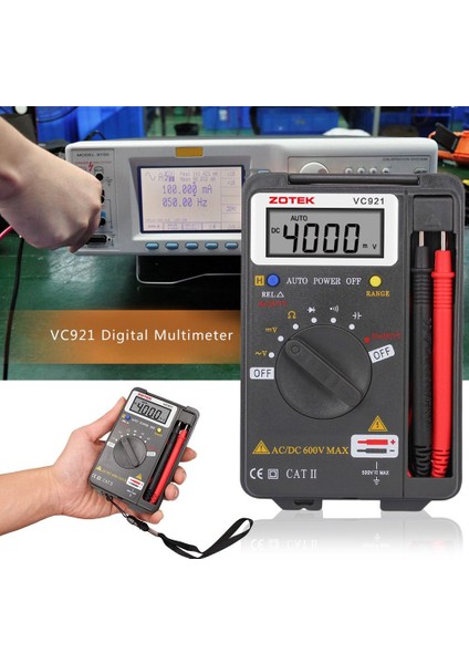 Zotek VC921 Mini Taşınabilir Dijital Otomatik Ayarlı Multimetre Cep Multimetresi - Siyah (Yurt Dışından) indirimleri