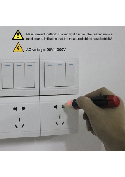 Taşınabilir Boyut Dijital Test Kalemi Çok Fonksiyonlu 90-1000V Test Cihazı Elektrik (Yurt Dışından)