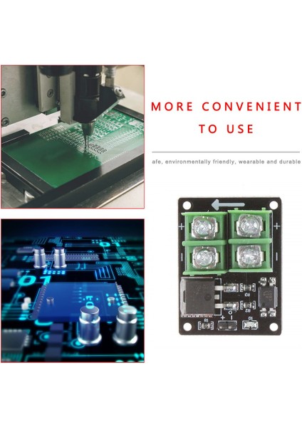 Alçak Kontrol Yüksek Gerilim 12V 24V 36V Switch Mosfet Modül Aksesuarları - Siyah-Yeşil (Yurt Dışından)