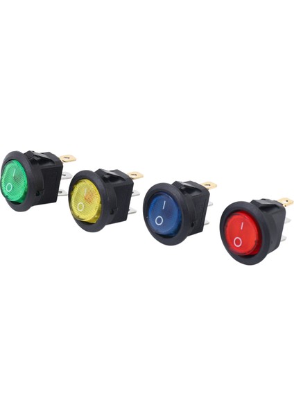 x 12V LED Aydınlatmalı Rocker Açma-Kapama Geçiş Spst Anahtarı Dash Işık Araba Tekne (Yurt Dışından)