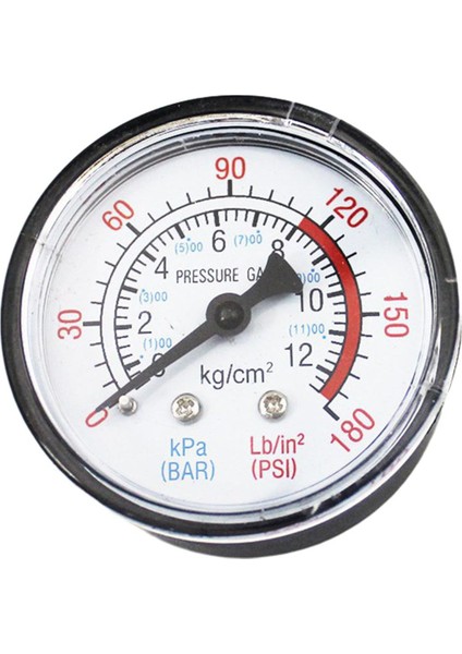 Y50 Hava Kompresörü Basınç Göstergesi Basınç Kalibratörü Çift Ölçekli Manometre - Beyaz (Yurt Dışından)