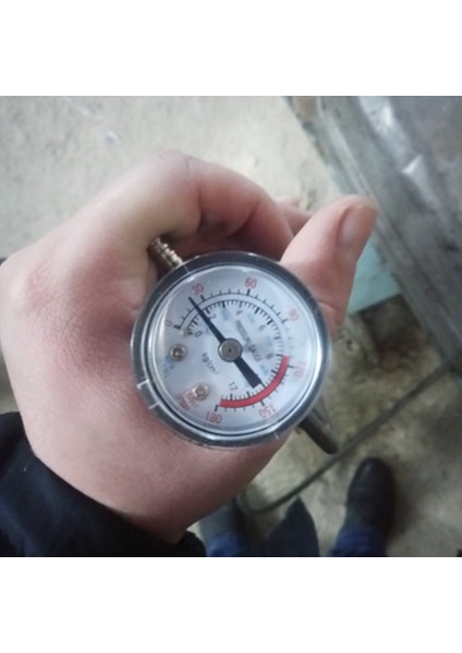 Y50 Hava Kompresörü Basınç Göstergesi Basınç Kalibratörü Çift Ölçekli Manometre - Beyaz (Yurt Dışından) indirimleri