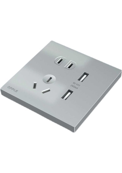 Op W17 Anahtar Prizi Büyük Panel 86 Tipi Çıkık Beş Delikli USB Kenarlıksız Koyu Klima 16A Derin Uzay Grisi (Yurt Dışından) indirimleri