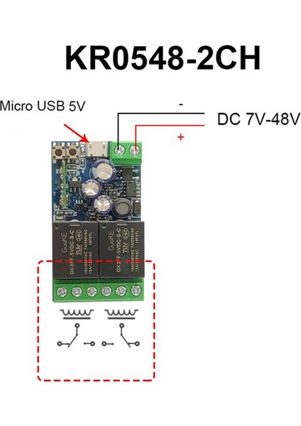 USB 5V/DC7-48V Ewelink Akıllı Wifi Anahtarı Evrensel Röle Modülü 2ch Kablosuz Anahtar Zamanlayıcı Telefon Uzaktan Kumandası (Yurt Dışından)