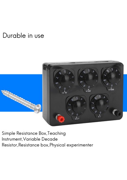 Siyah Direnç Kutusu Demir Değişken On Yıllık Direnç 0-9999,9 Ohm (Yurt Dışından) indirimleri